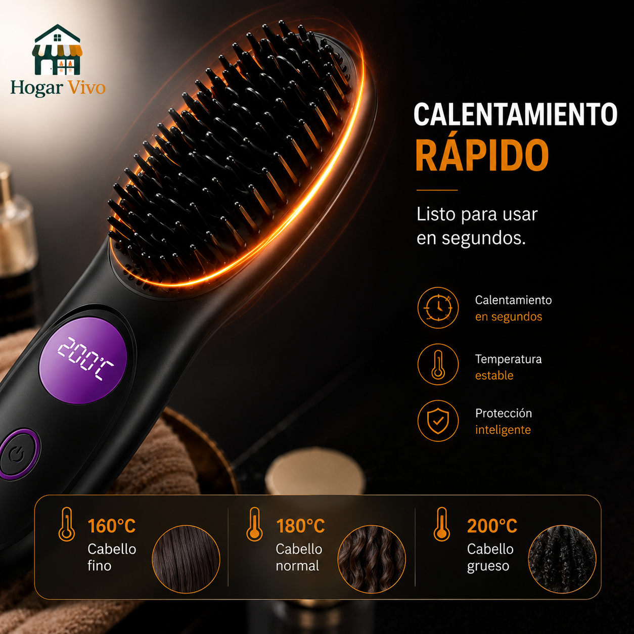 Cepillo Alisador Portátil USB