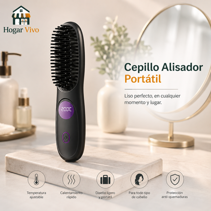 Cepillo Alisador Portátil USB